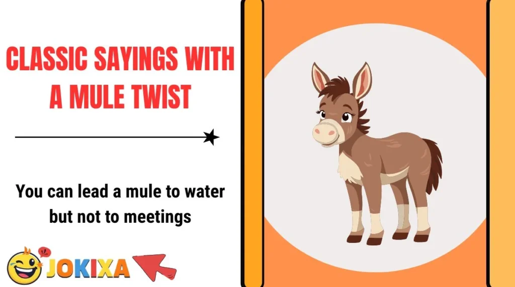 Classic Sayings With a Mule Twist